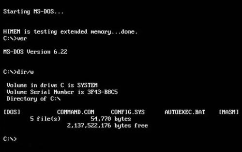 dos操作系统简介,DOS操作系统简介