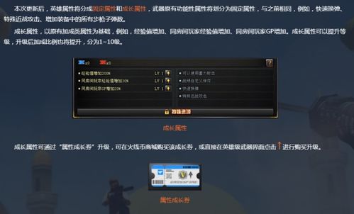 cf英雄成长系统,助力玩家打造专属武器