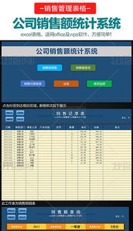 excel 销售系统,中小企业高效管理的利器