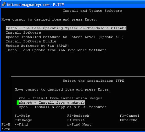 aix mksysb 恢复系统