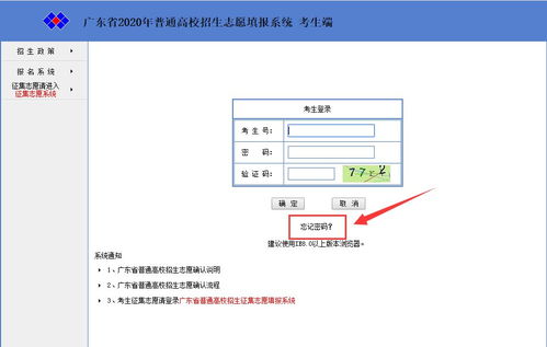 广东志愿填报系统密码,广东高考志愿填报系统密码修改与找回指南