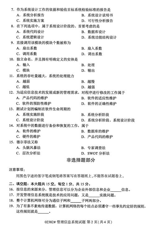 管理信息系统 自考,开启数字化管理新篇章