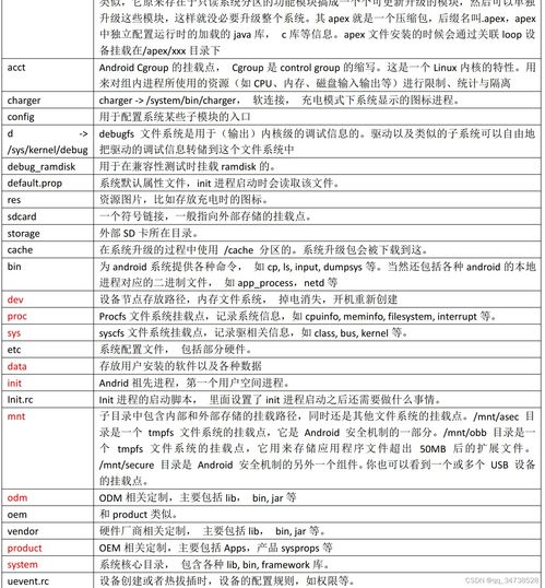 安卓系统根文件介绍,核心架构与功能解析